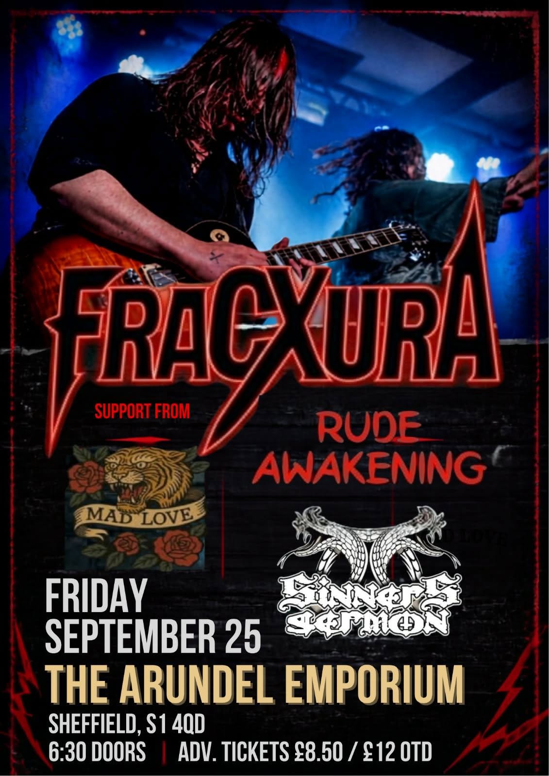 Fracxura + Sinners Sermon + Mad Love + Rude Awakening
