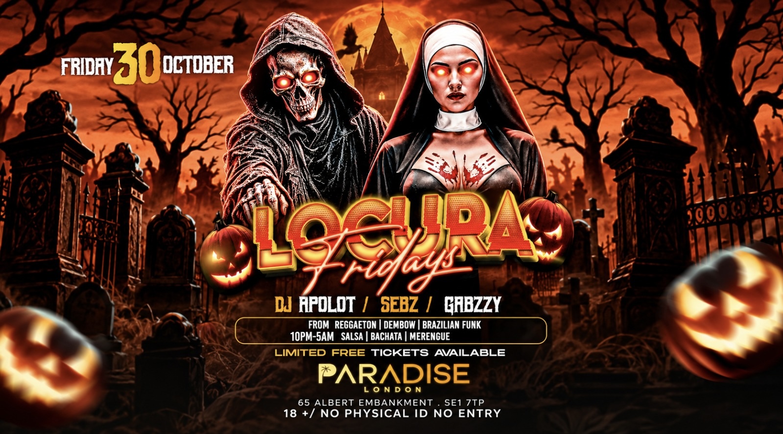LOCURA FRIDAY HALLOWEEN EDITION @PARADISE NIGHTCLUB