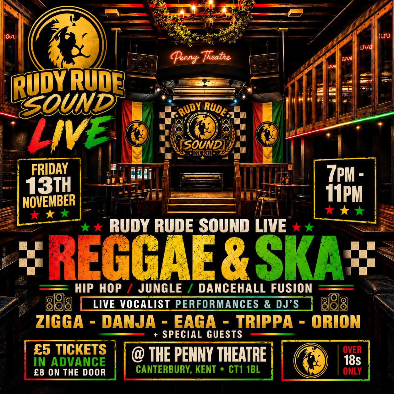 Rudy Rude Sound Live Reggae & Ska Party at The Penny Theatre