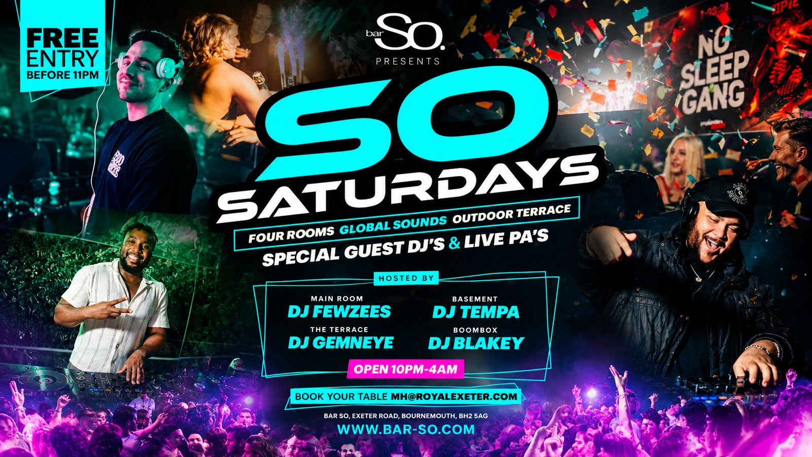 WE ARE SO SATURDAYS  @ Bar So Bournemouth 24.10.26