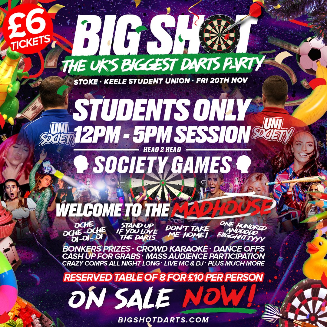 Darts Party Student Special