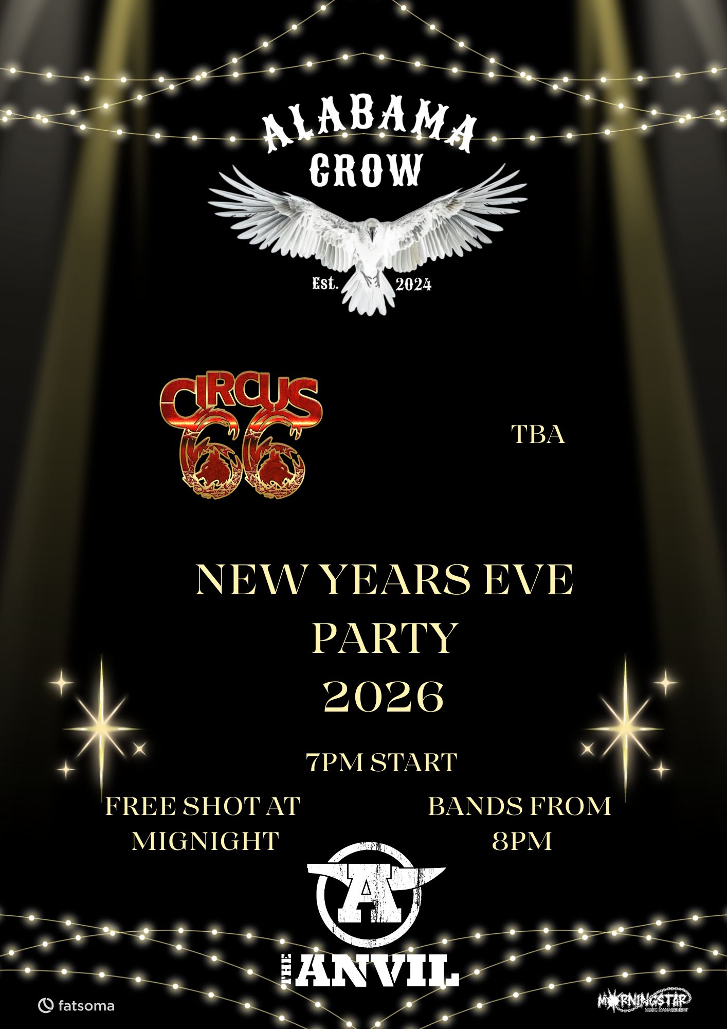 NEW YEARS EVE - Alabama Crow // Circus 66 // TBC