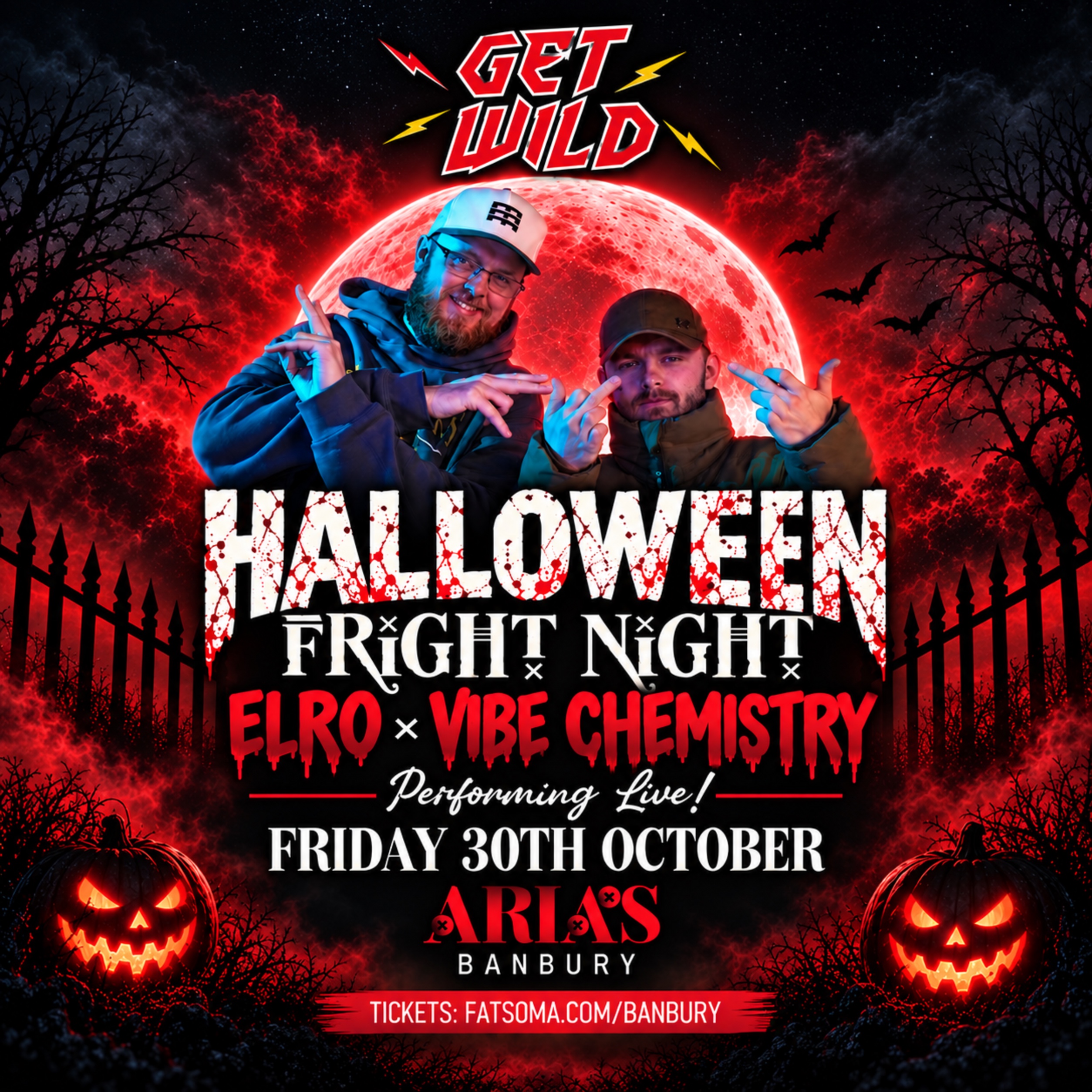 HALLOWEEN : ELRO & VIBE CHEMISTRY : 30th Oct : ARIA’S BANBURY