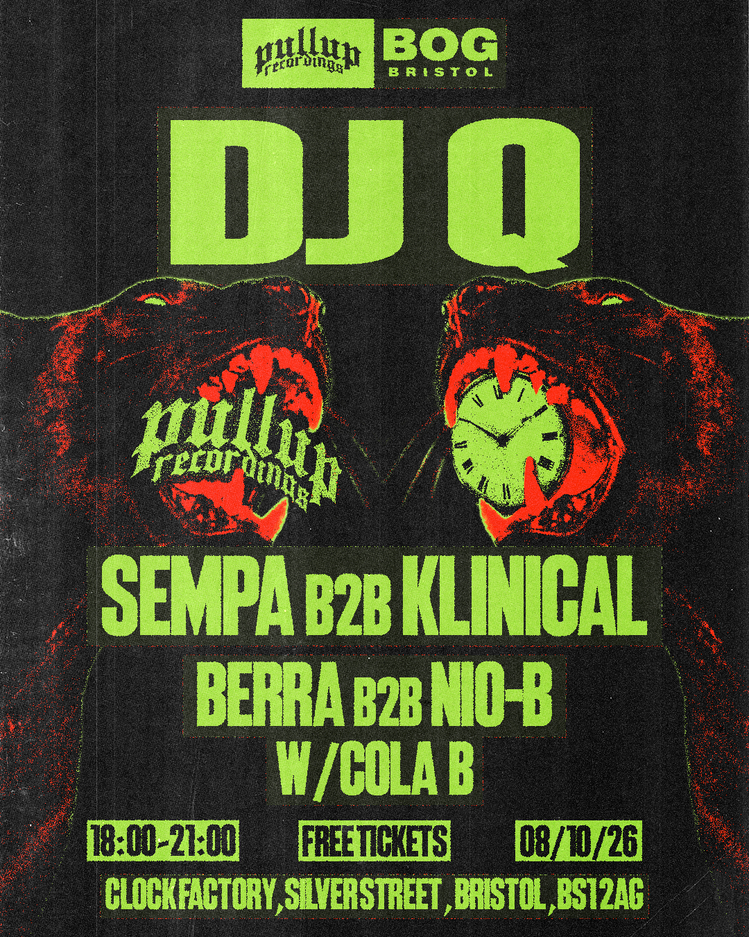 BOG x PullUp Recordings: DJ Q, Sempa B2B Klinical & More