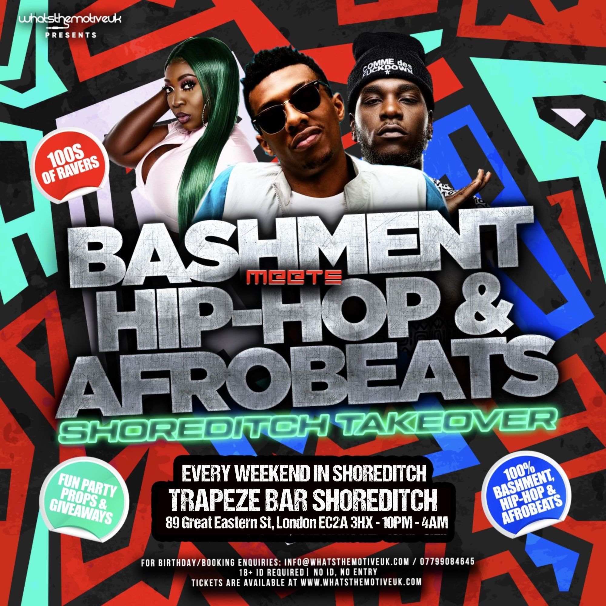 TRAPEZE BAR SHOREDITCH - Bashment, Soca, & Dancehall