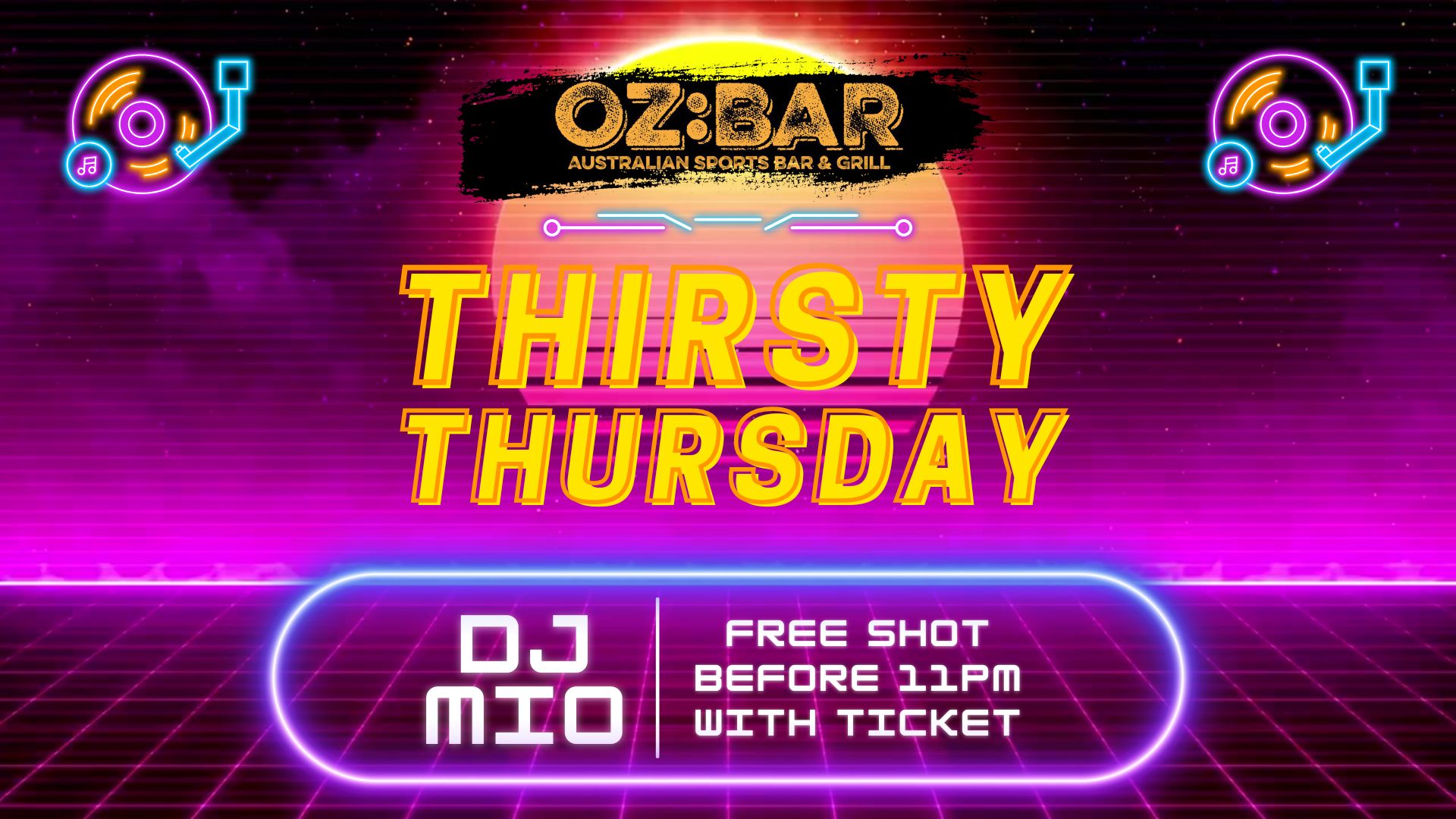 THIRSTY Thursdays | Mio (UK) | OZ:BAR | 29.10.26