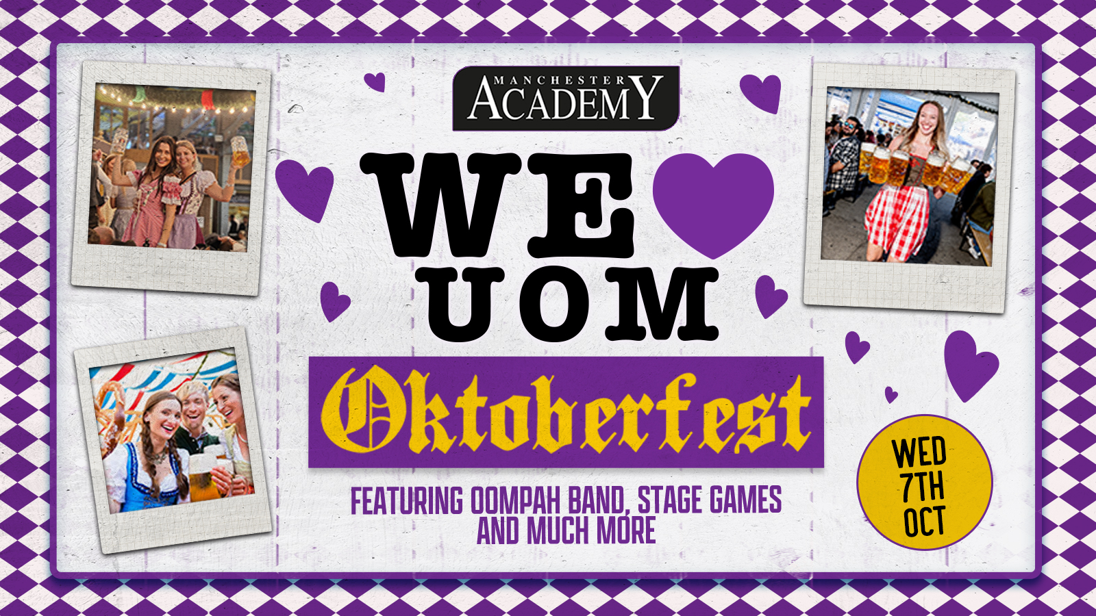 WE 💜 UOM - OKTOBERFEST SPECIAL 🪩 - LIVE OOMPAH BAND // STAGE GAMES & MORE