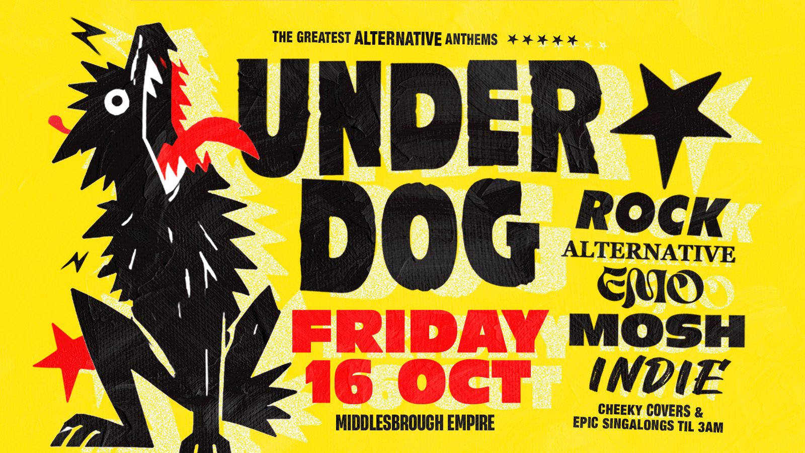 Underdog Alt, Mosh & Emo Night - Middlesbrough