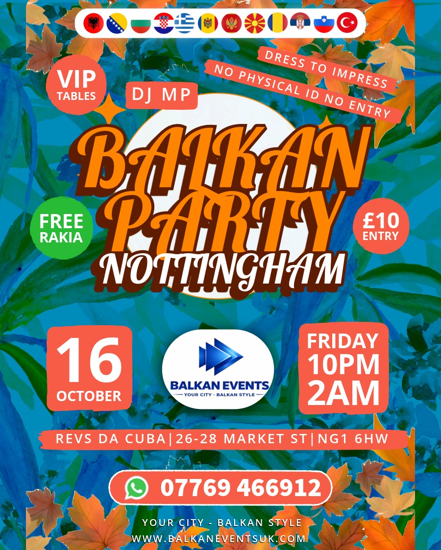 BALKAN Party NOTTINGHAM - Harvest & Beats