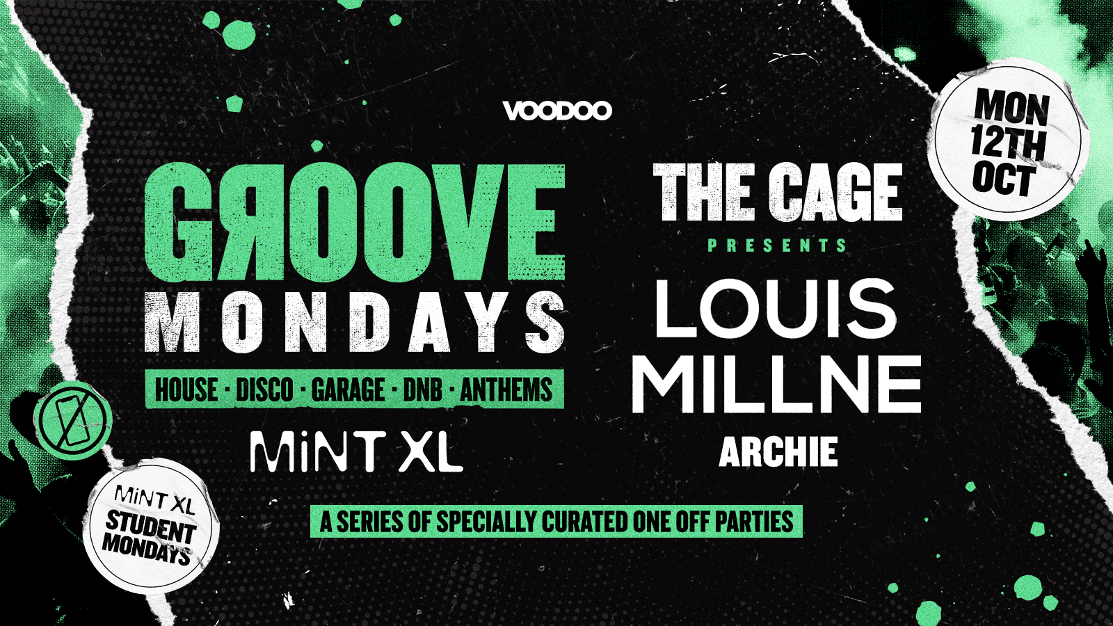 GROOVE MONDAYS - Monday 12th October - The Cage Feat - Louis Millne @ MiNT XL
