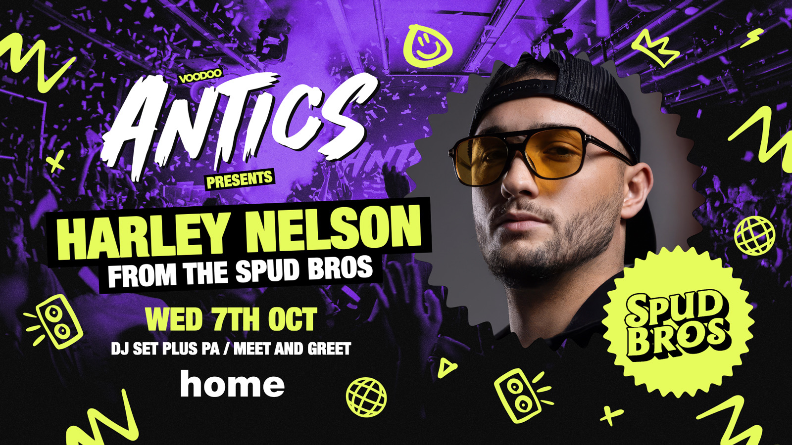 ANTICS WEDNESDAY HARLEY SPUD BROS! 🥔 - Wednesday 7th October @HOME