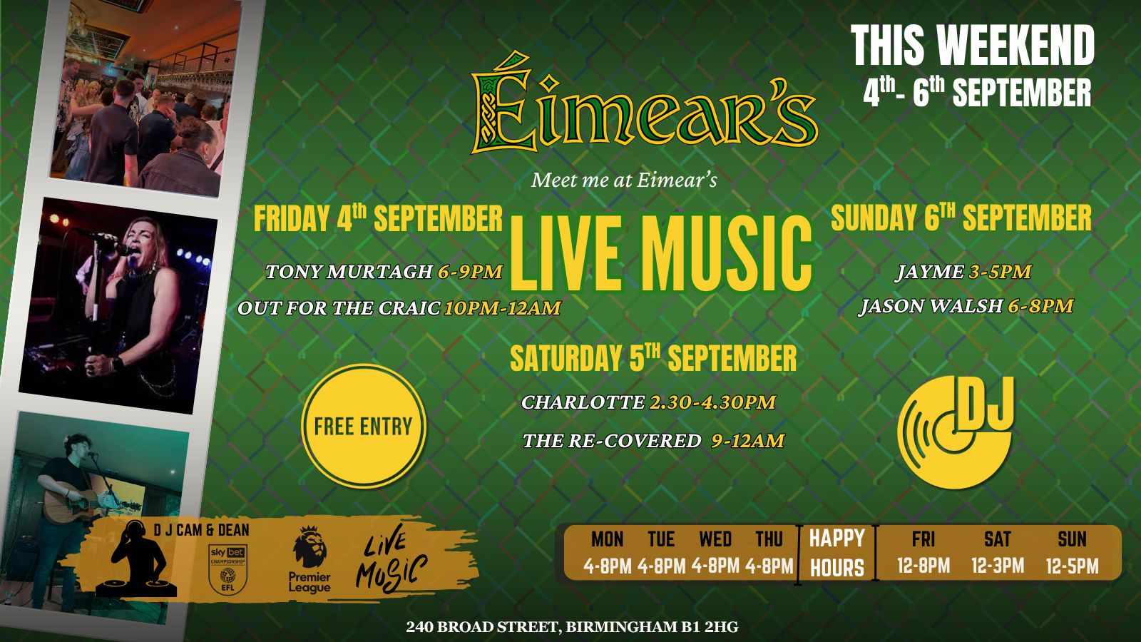 Eimear’s Presents Live Music