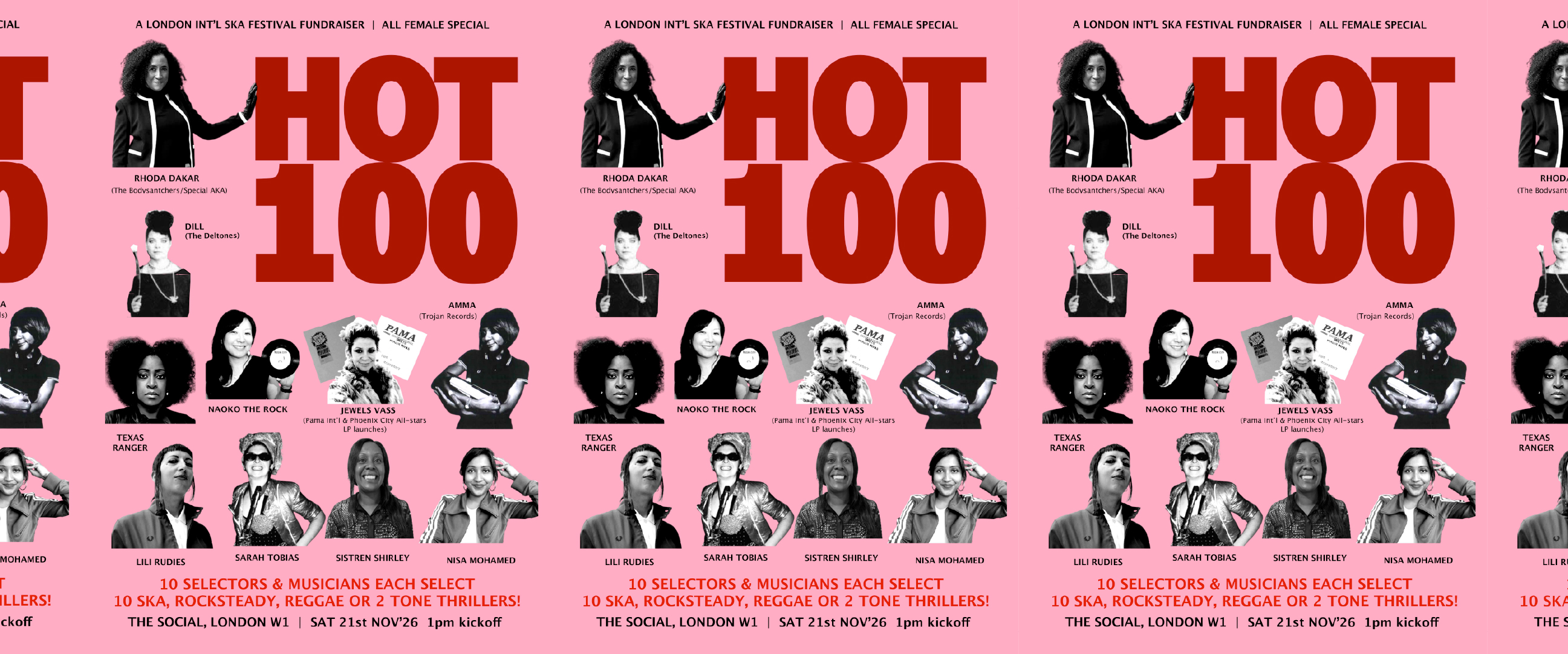 HOT 100: London Int'l Ska Festival Fundraiser - ALL FEMALE SPECIAL