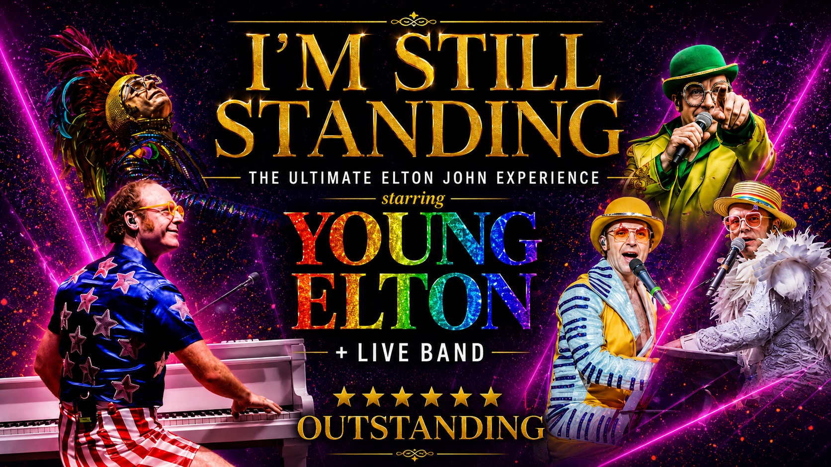 🚨 THIS SATURDAY! 🎹 I’M STILL STANDING! 🚀 – the ultimate Elton John experience starring Young Elton