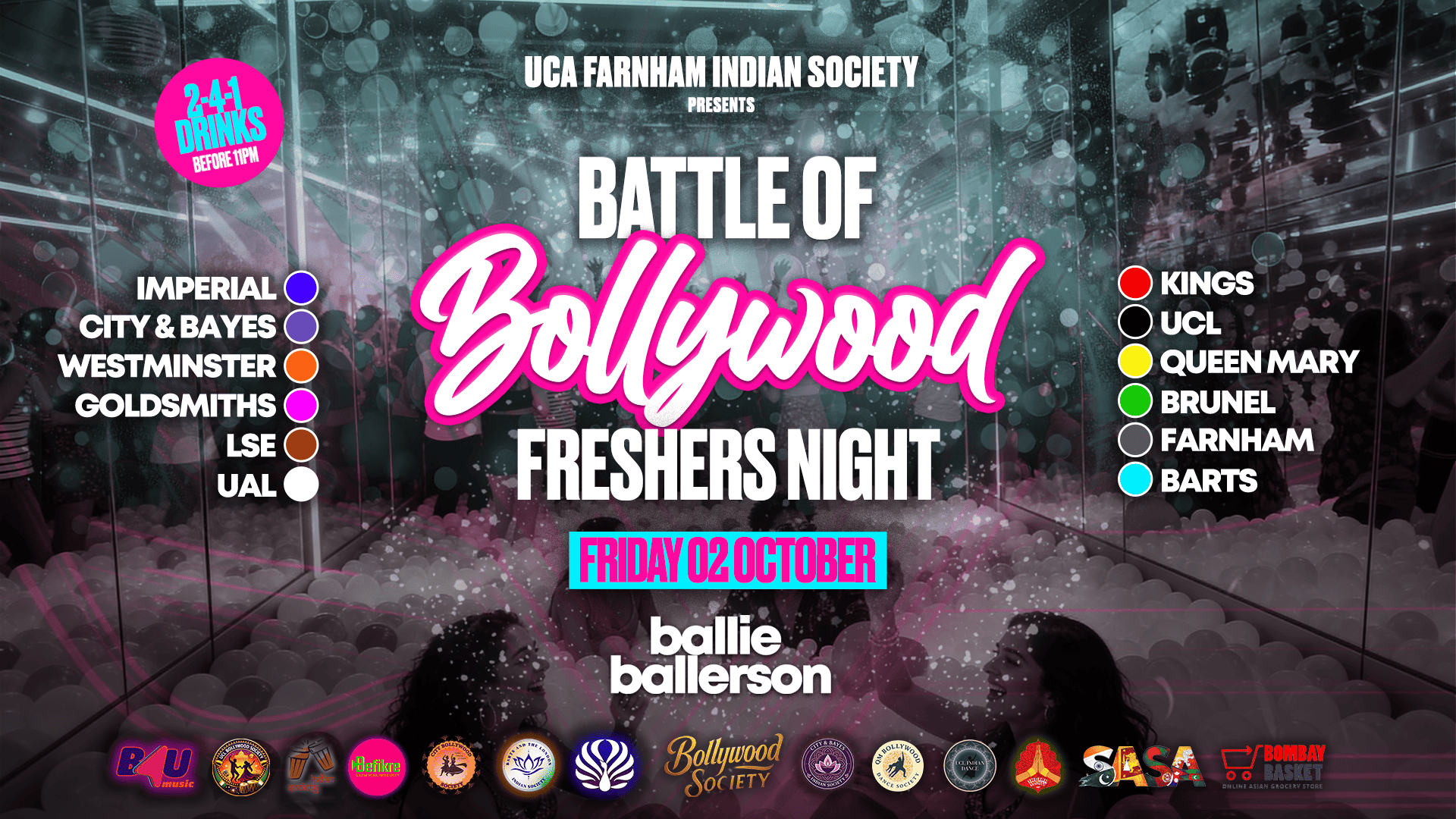 UCA Farnham Indian Society presents BATTLE OF BOLLYWOOD (The Official London Universities Freshers Clash) @BallieBallerson [TRENDING🔥]