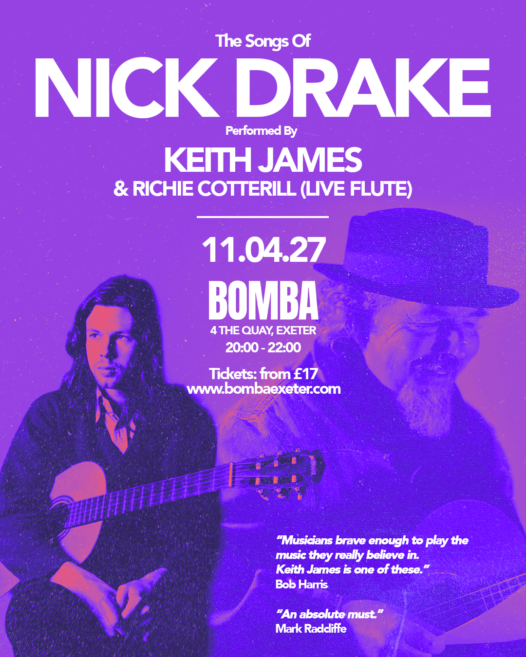 The Songs Of Nick Drake: Performed By Keith James & Richie Cotterill | Bomba Exeter | 11.04.27