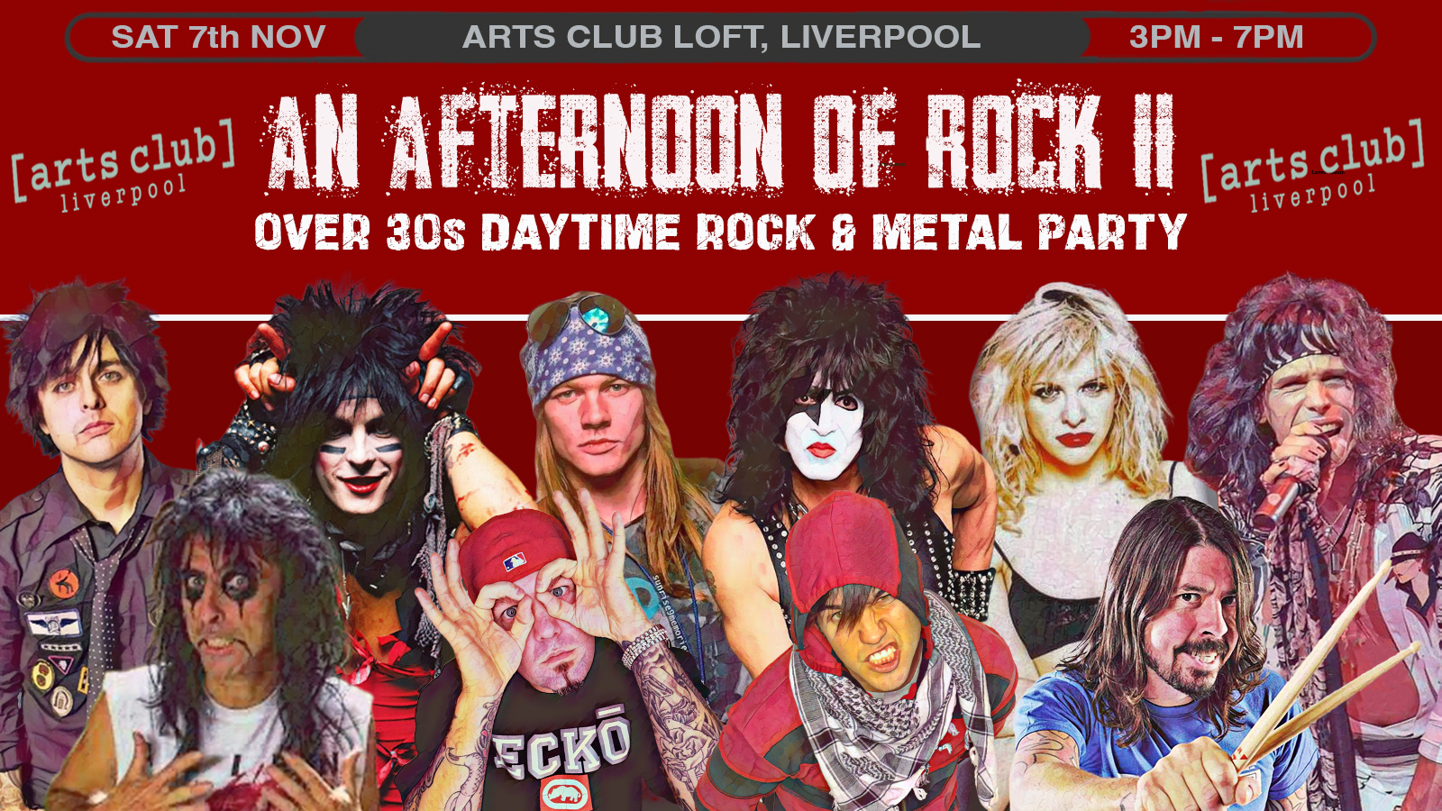 LIVERPOOL An Afternoon of Rock II - Rock/Metal for the over 30s: 3pm-7pm, 7th November