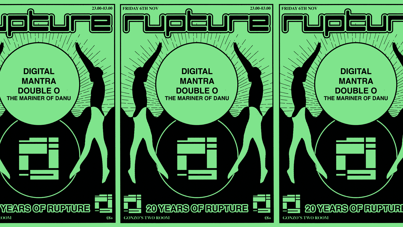 Rupture 20th Anniversary w Mantra, Double O & Digital