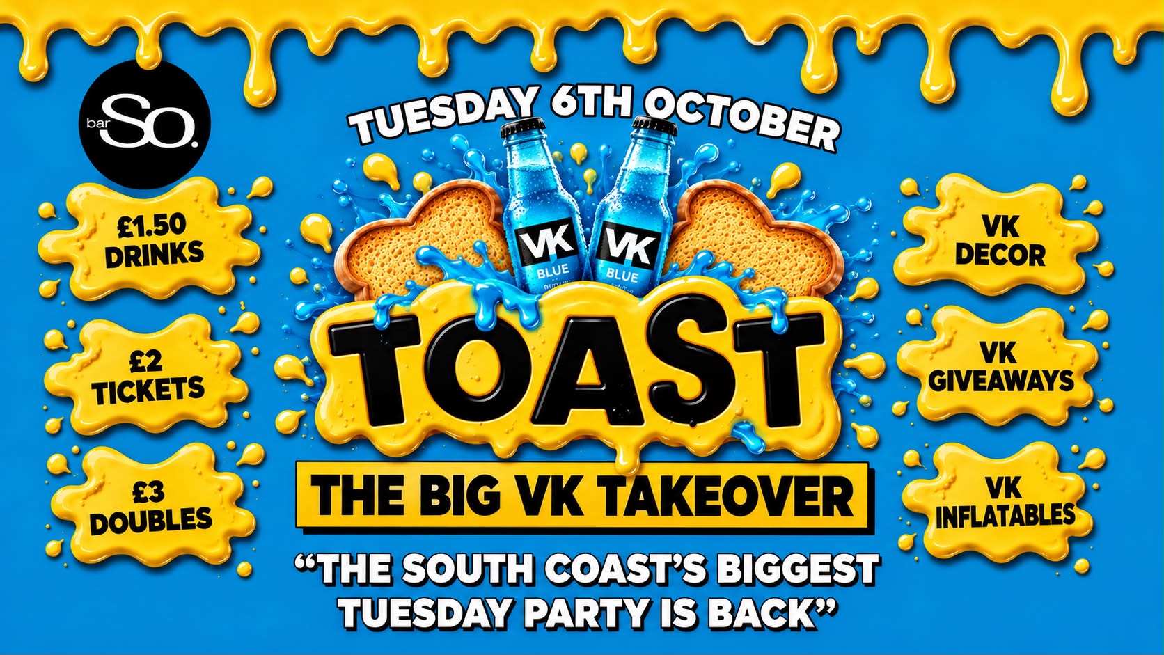 TOAST TUESDAYS • THE BIG VK TAKEOVER @Bar So 06.10.26