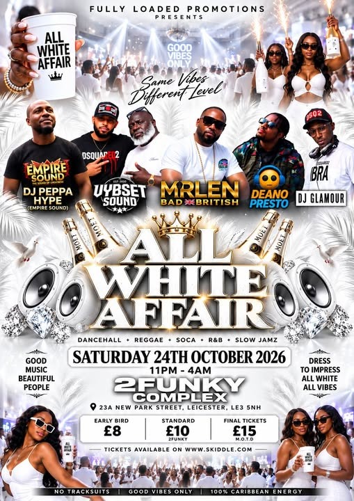 ALL WHITE AFFAIR @ 2funky Complex. Leicester