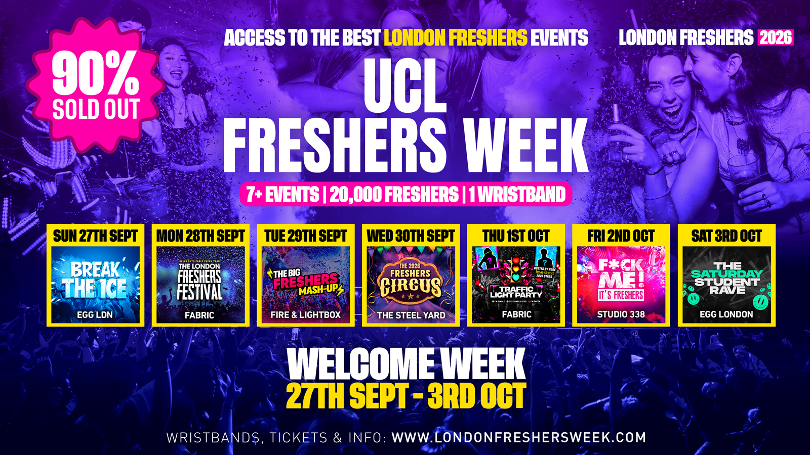 UCL - University College London Freshers - London Freshers Week 2026 - [Welcome Week]