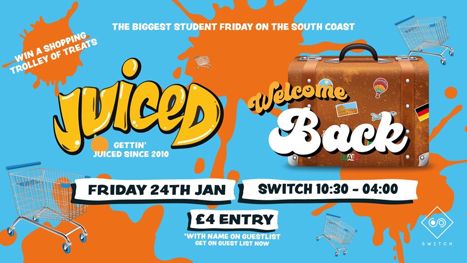 Juiced Back Party £1.50 Drinks at Switch Southampton