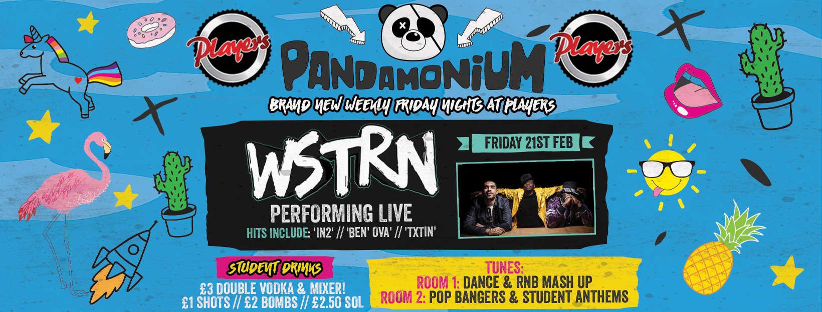 Pandamonium Fridays – WSTRN Performing Live