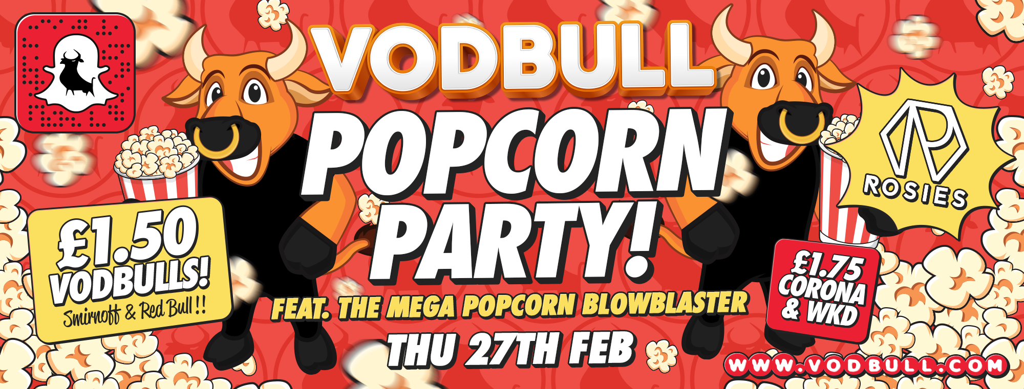 Vodbull ***FINAL TICS***? POPCORN PARTY!! ?