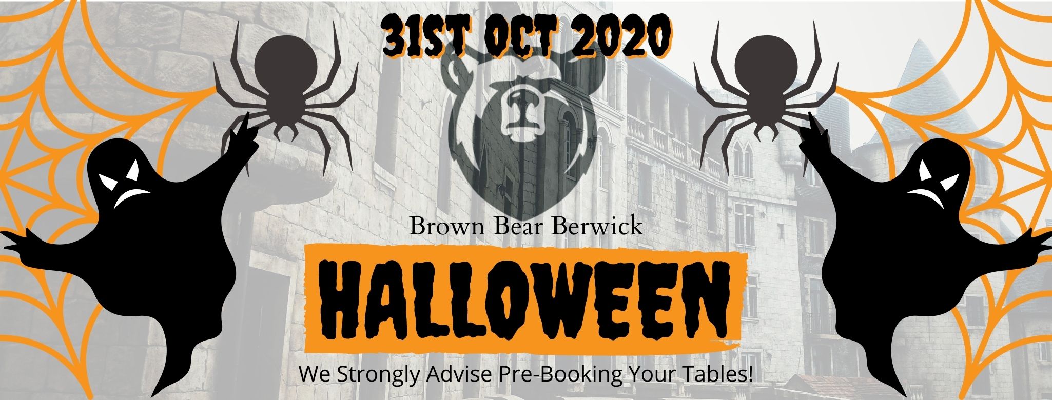 Halloween PreBooking Table Reservation! at The Brown Bear, Berwick