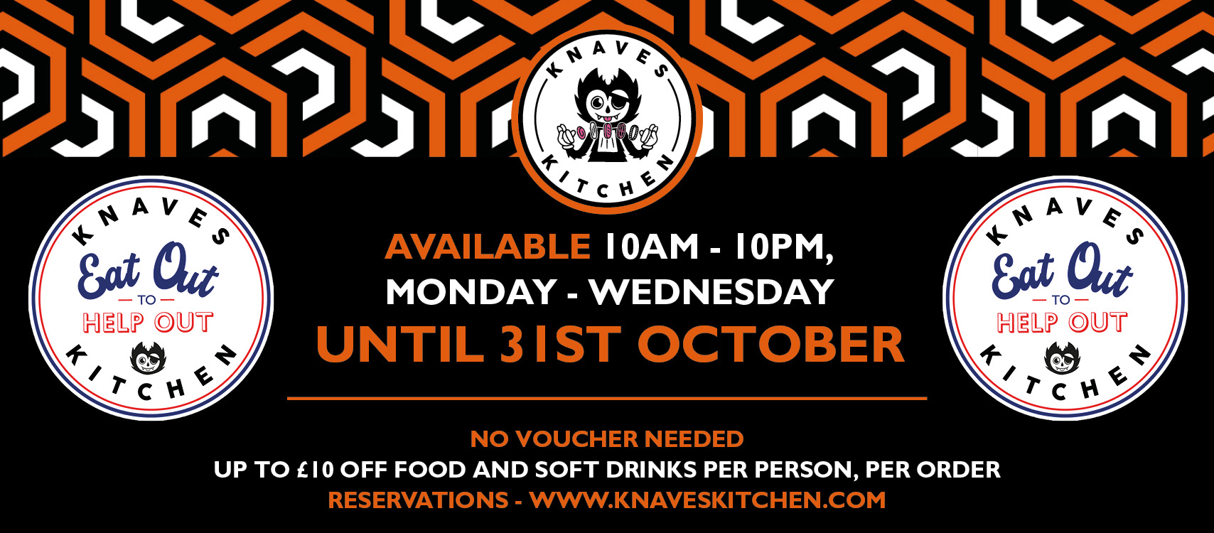 Eat Out to Help Out – 50% off continues for October