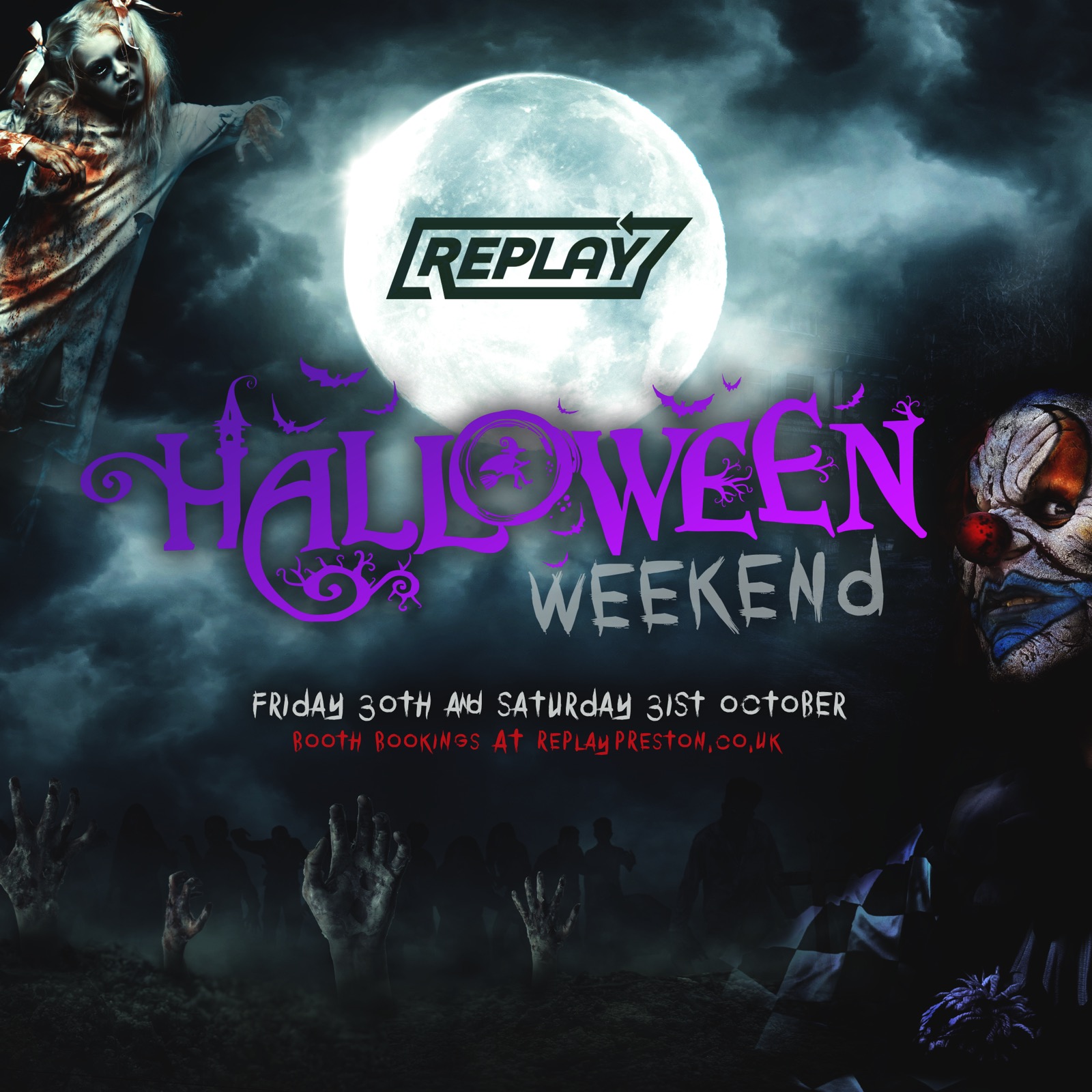 HALLOWEEN WEEKEND – BOOTH & TABLE RESERVATIONS