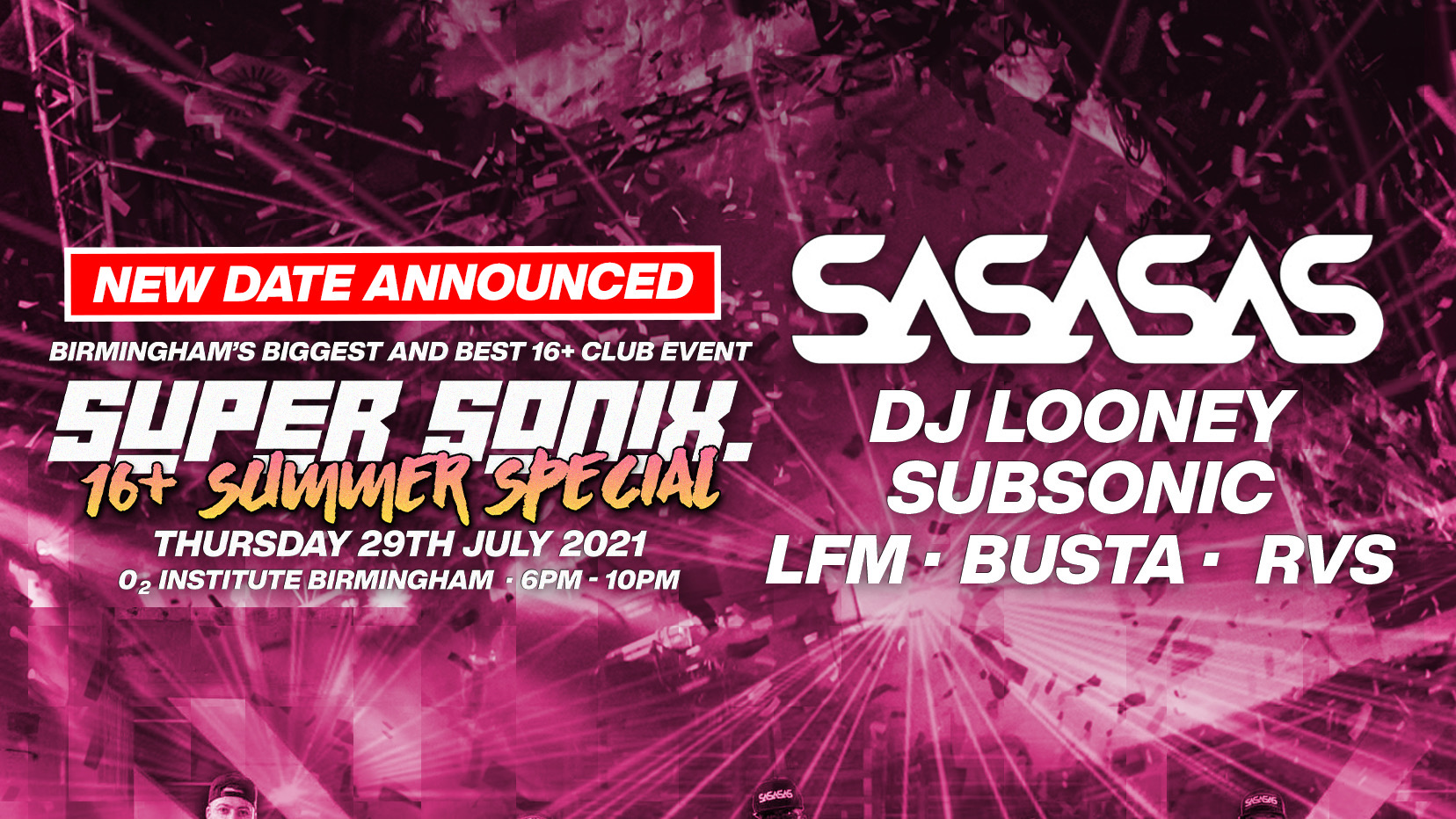 Super Sonix Birmingham: Summer Special w/ SASASAS & More