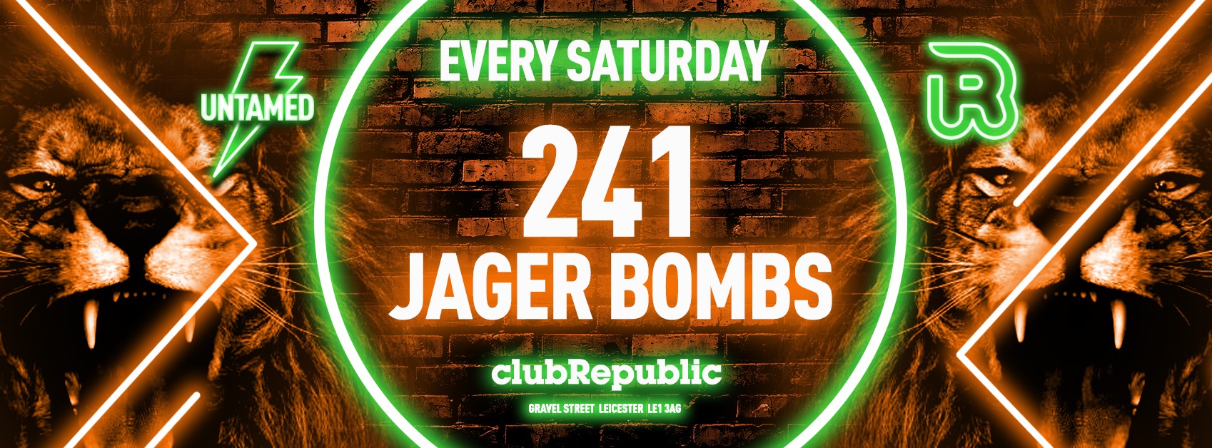 UNTAMED SATURDAY – VALENTINE’S SPECIAL 241 JAGERBOMBS!!!