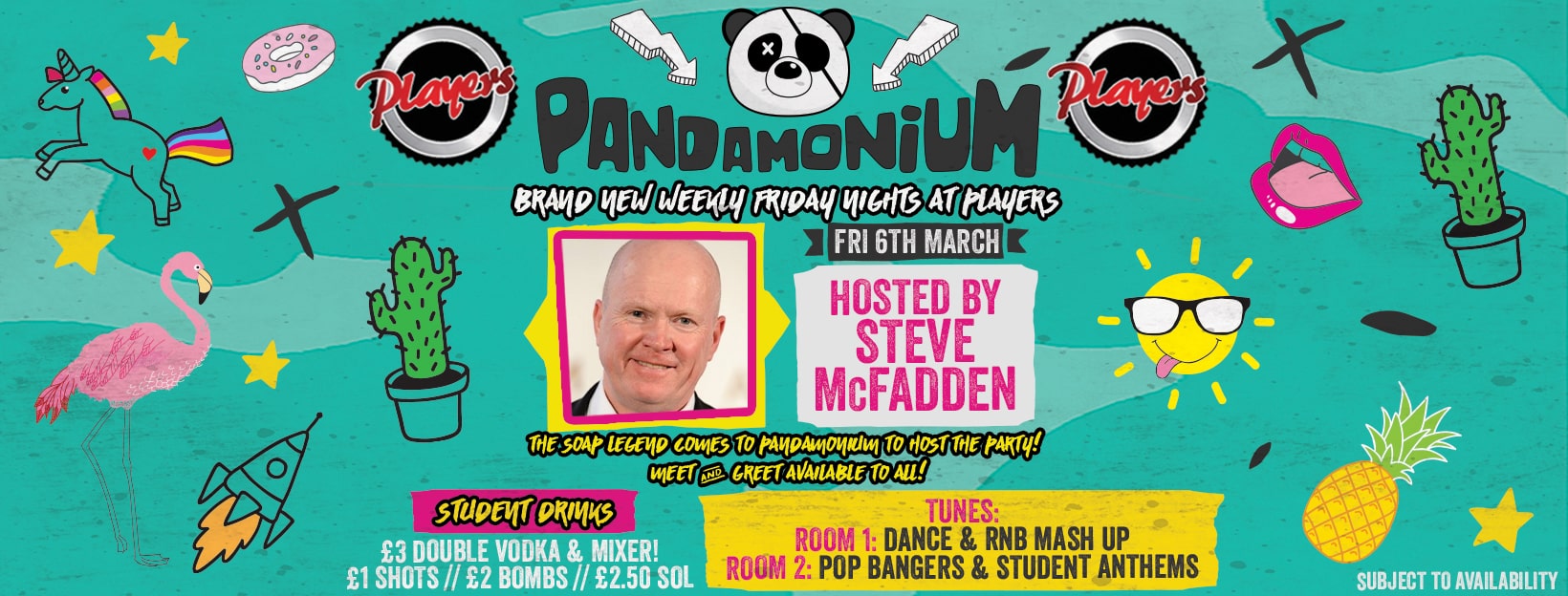 Pandamonium Fridays hosted by Steve McFadden!