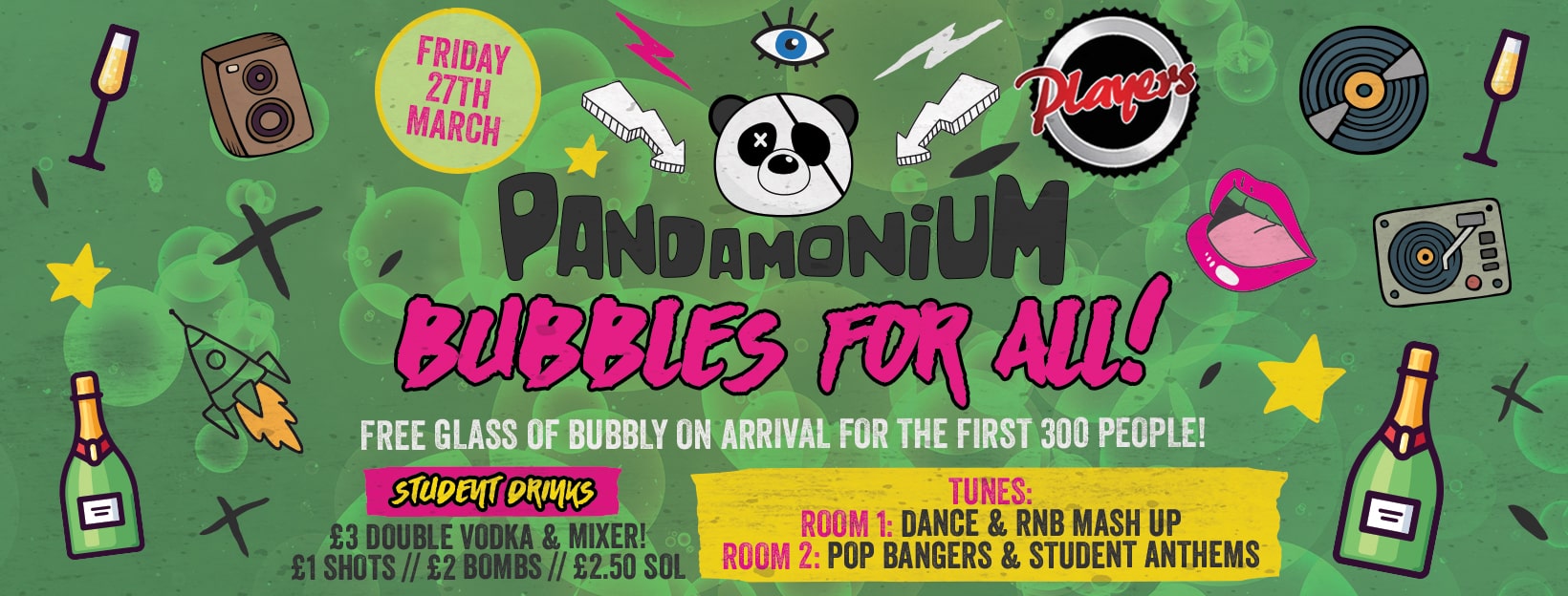 Pandamonium Fridays – Bubbles For All!