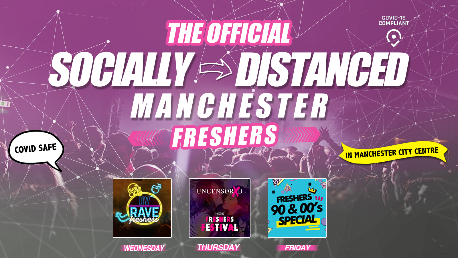 OFFICIAL MMU Socially Distanced Manchester Freshers Week Wristband 2020
