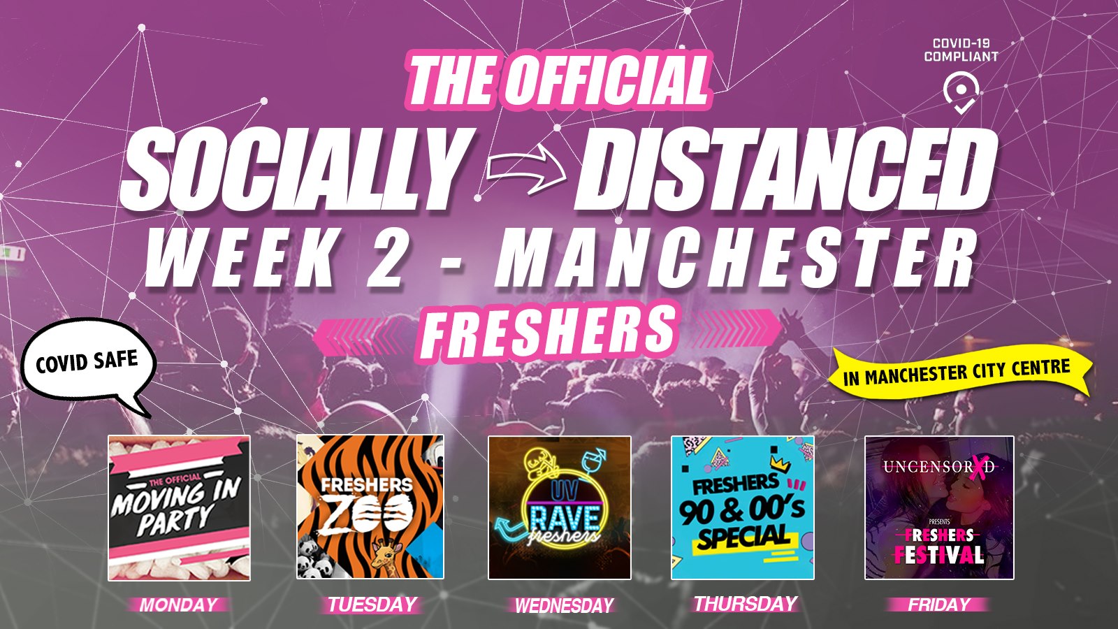 OFFICIAL MMU Week 2 Socially Distanced Manchester Freshers Week Wristband 2020