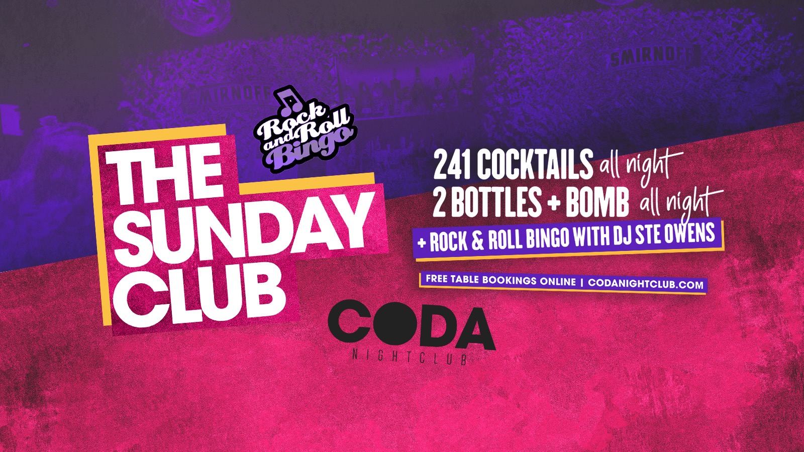 The Sunday Club at CODA – Sunday 27th September