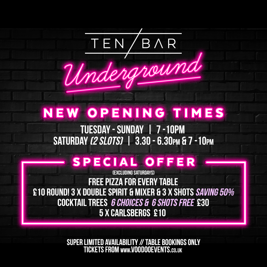 FRIDAY: Weekends @ Ten Bar Underground (Formerly Space)