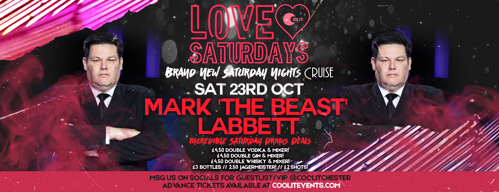 LOVE Saturdays hosted by Mark ‘The Beast’ Labbett