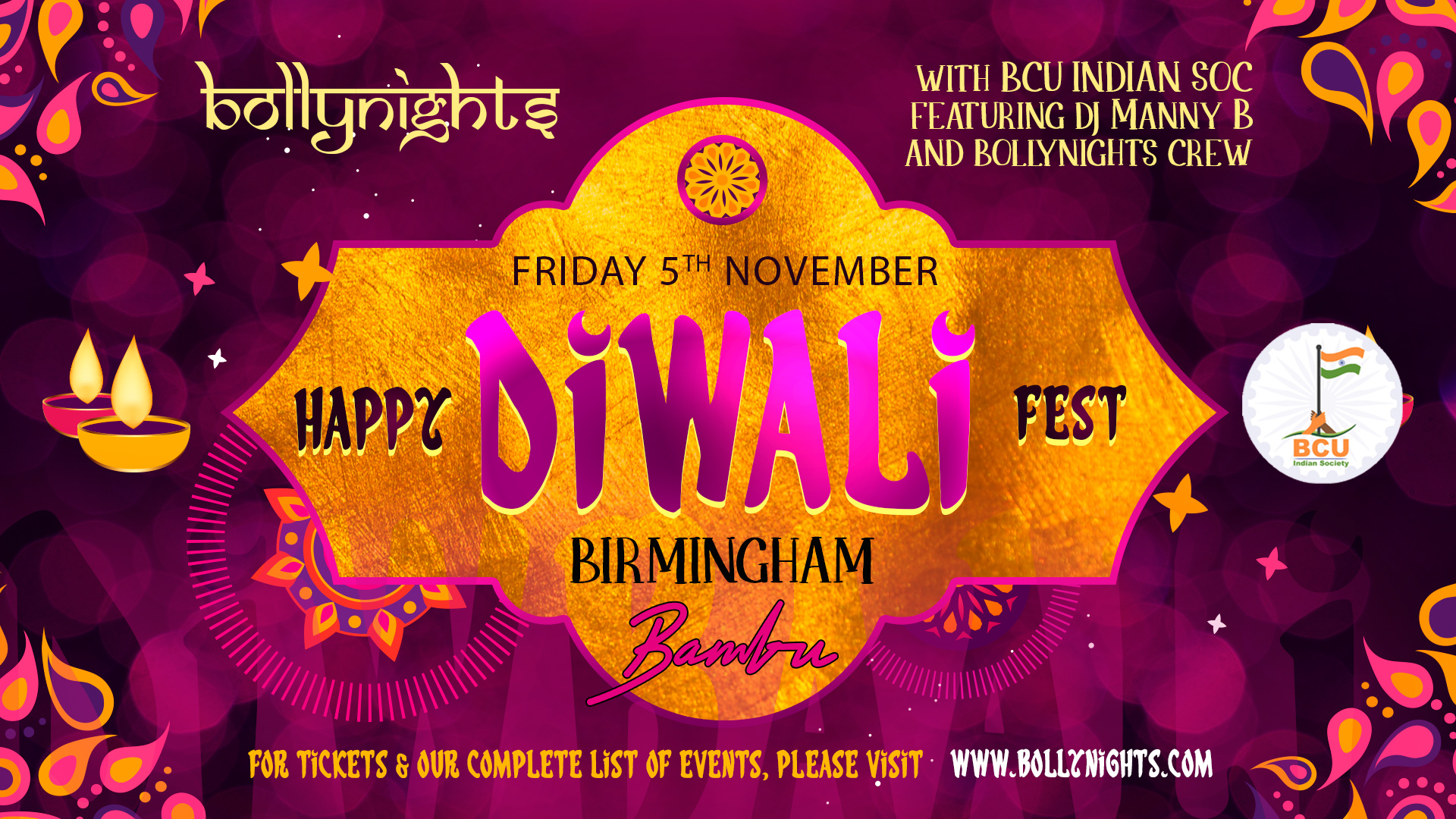 Bollynights Birmingham: Diwali Fest | Friday 5th November