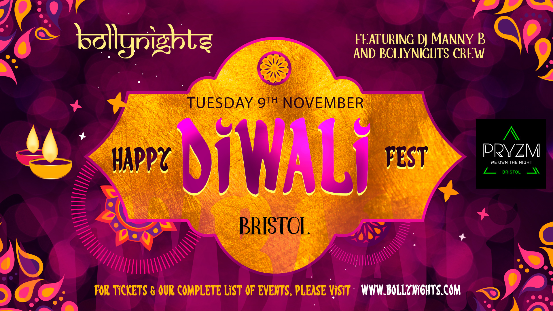 Bollynights Bristol: Diwali Fest | Tuesday 9th November