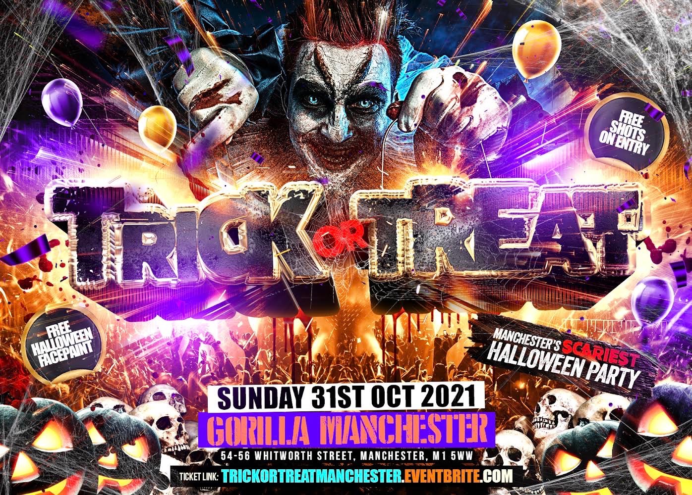 Trick or Treat at Gorilla, Manchester on 31st Oct 2021 Fatsoma