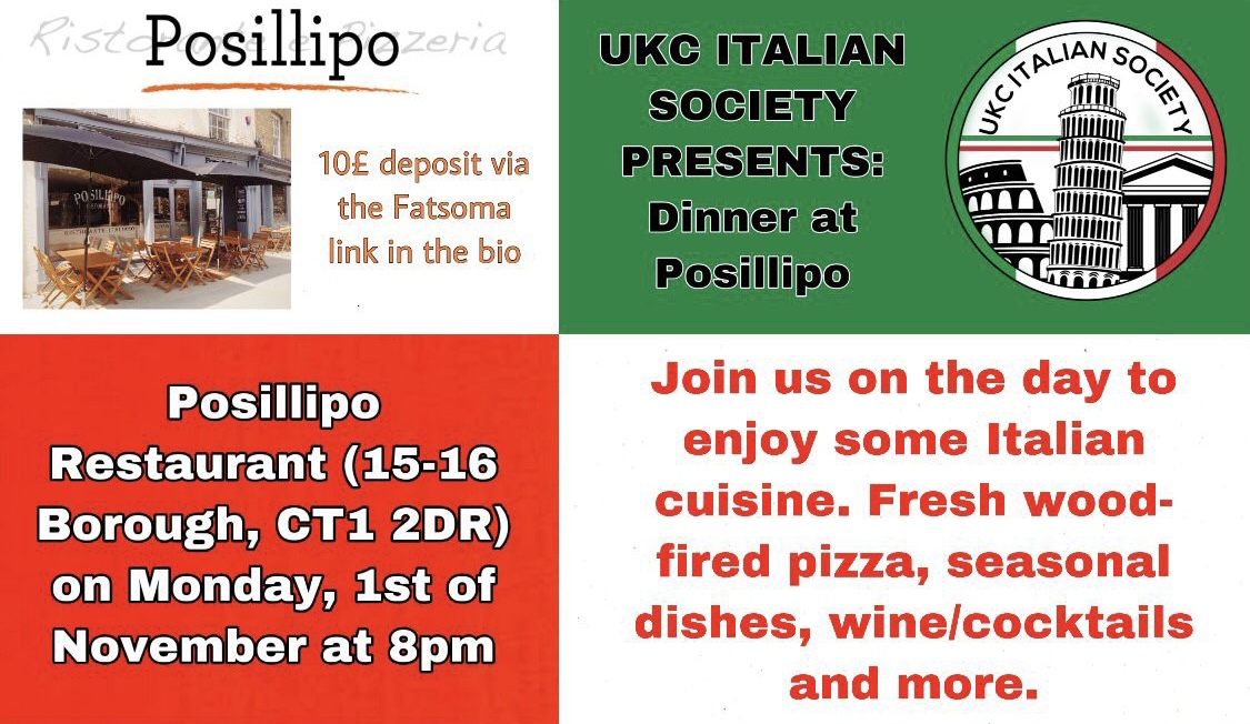 UKC ITALIAN SOCIETY PRESENTS DINNER AT POSILLIPO