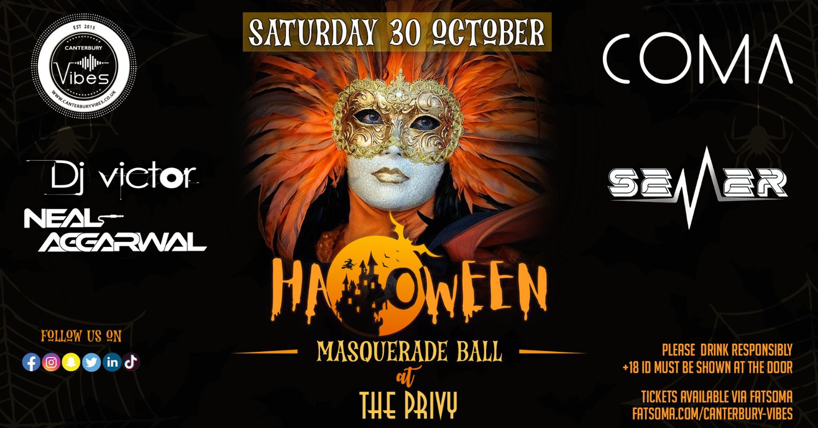 MASQUERADE BALL Halloween Edition Canterbury