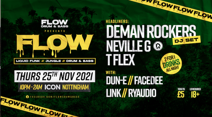 FLOW Drum and Bass X ICON | 2-4-1 Drinks