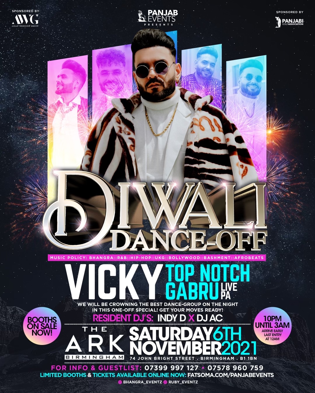 LIVE PA from VICKY Top Notch Gabru DIWALI Desi DanceOff Special at