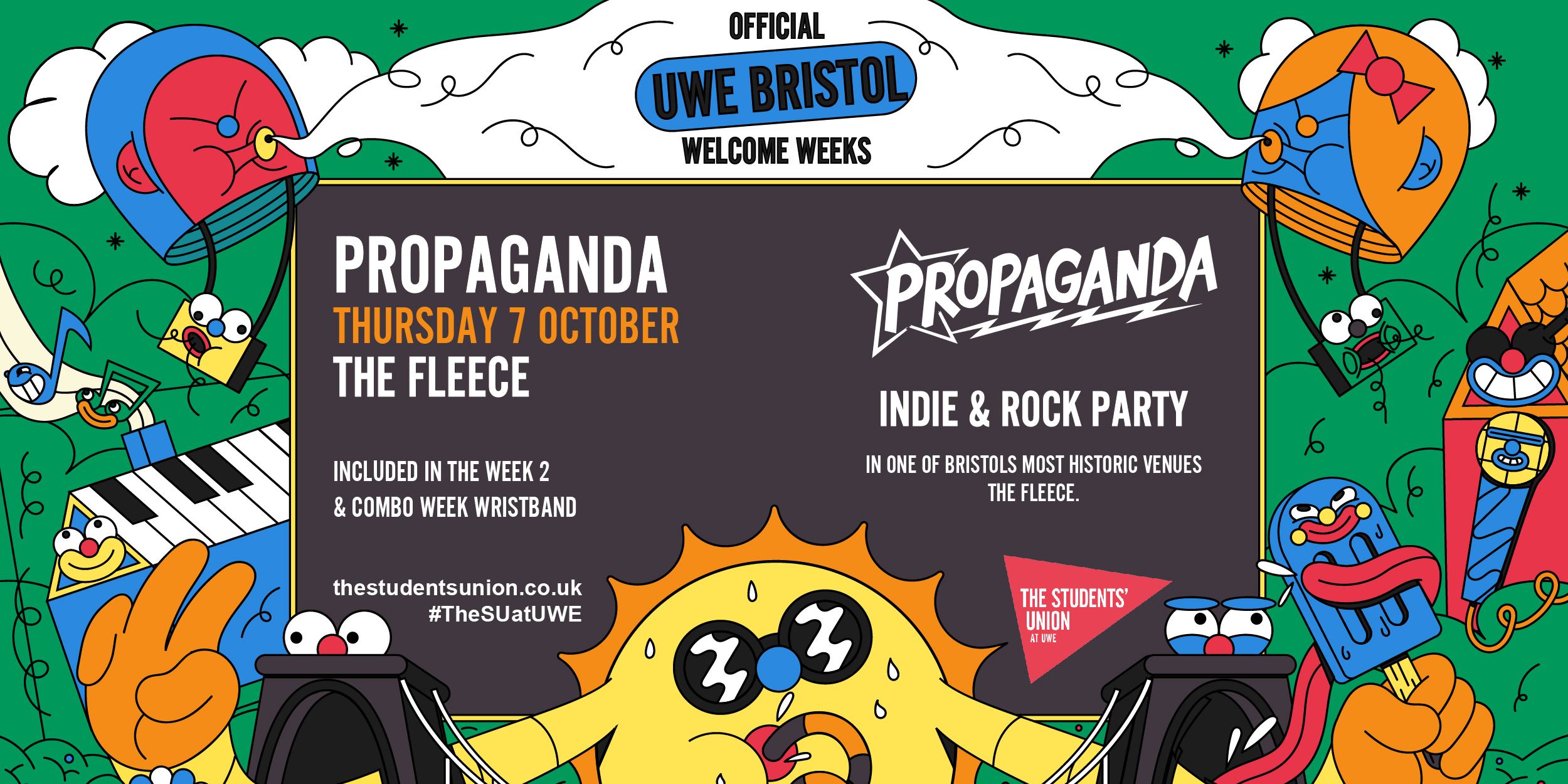 Propaganda Bristol One Off Thursday Indie Disco at The Fleece!