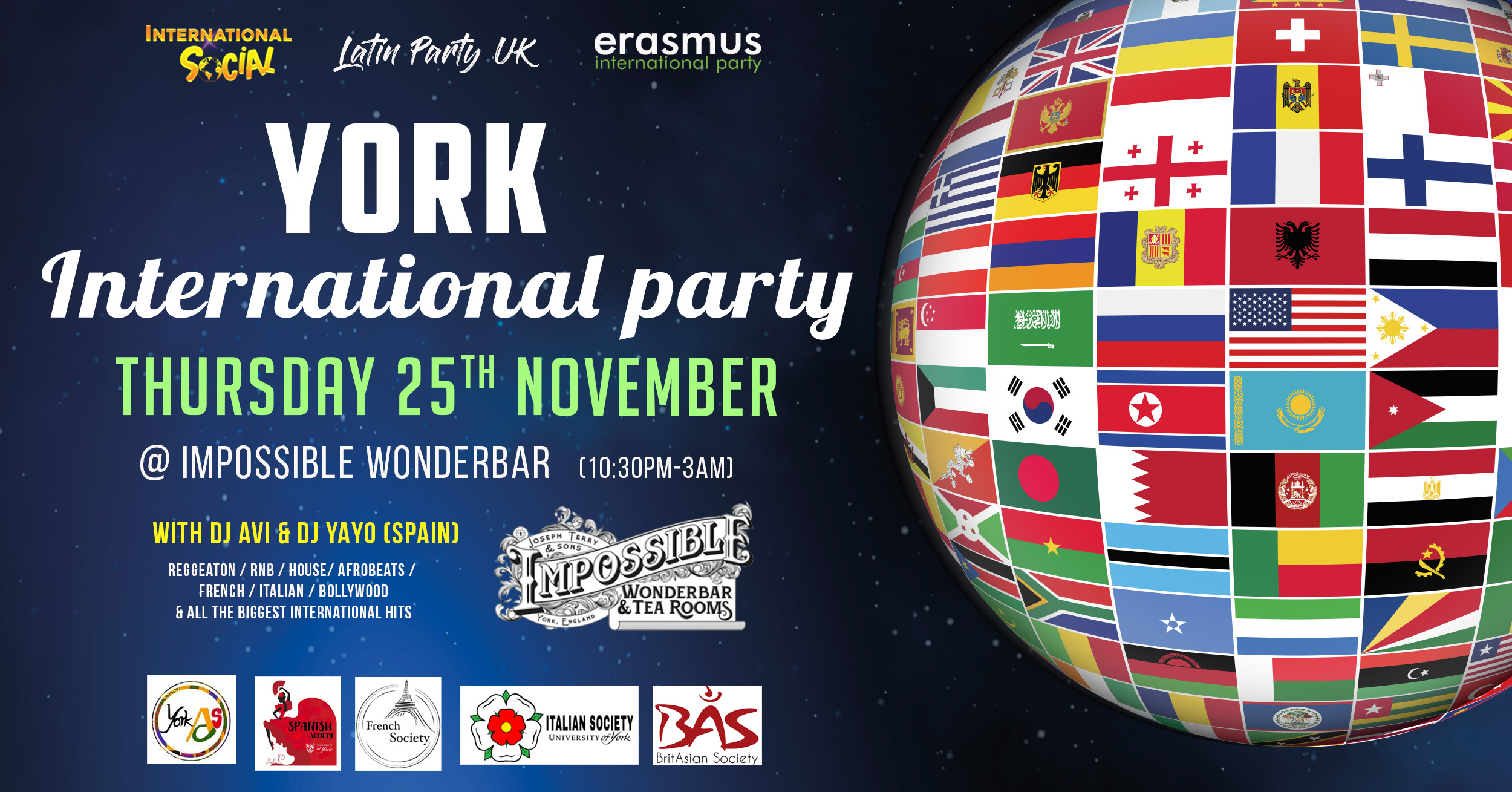 York International Party – Thursday 25th November