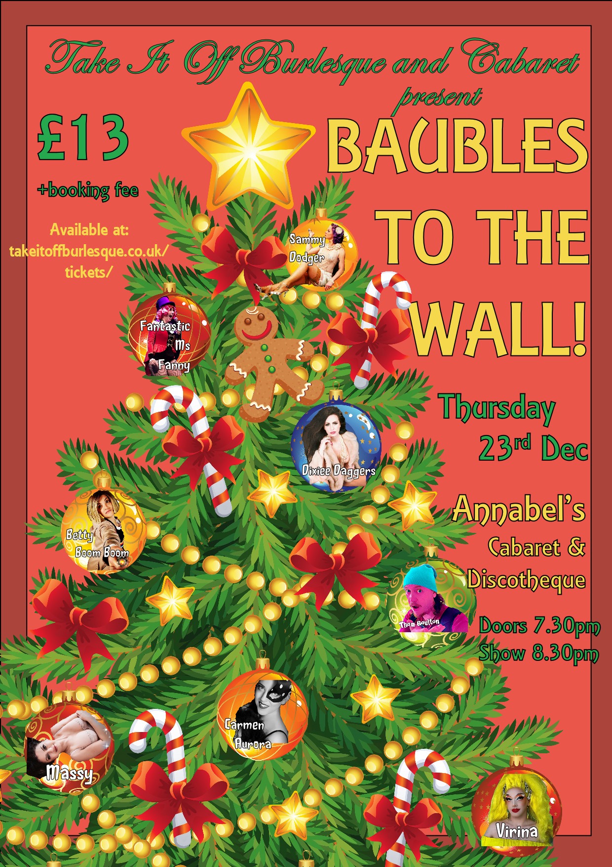 TAKE IT OFF! Burlesque & Cabaret Presents: Baubles To The Wall